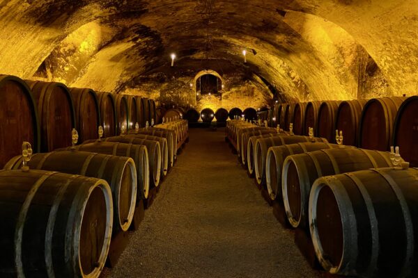 RUDESHEIM - Schloss Johannisberg Cellar barrels (KK image, OK for internet use)